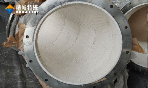 贴片式耐磨陶瓷管道|耐磨陶瓷钢管先容（NMC-TPG）_Z6尊龙凯时特瓷